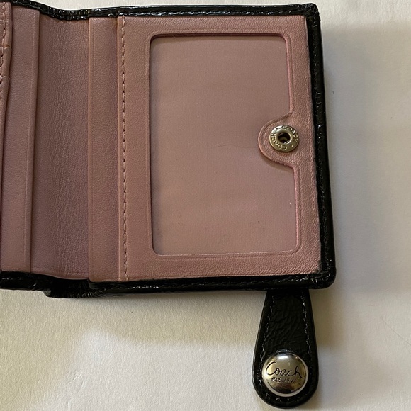Coach Small Black and Pink Wallet - Picture 4 of 6